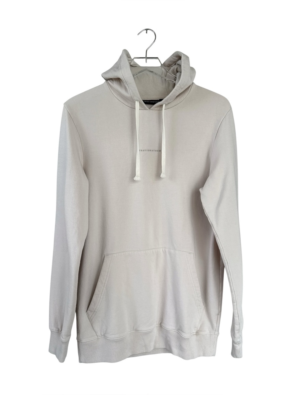 Travis Mathew Coastal Cloud Hoodie Moonbeam Beige Soft Stretch Pullover Size M